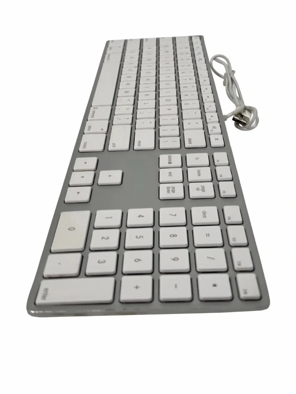 Apple A1243 Aluminum Wired Keyboard MB110LL/A Full Size, Slim, Mac, Genuine OEM